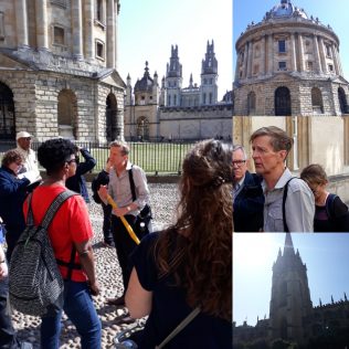 Peter conducting a guided tour in central Oxford. | OCMCH